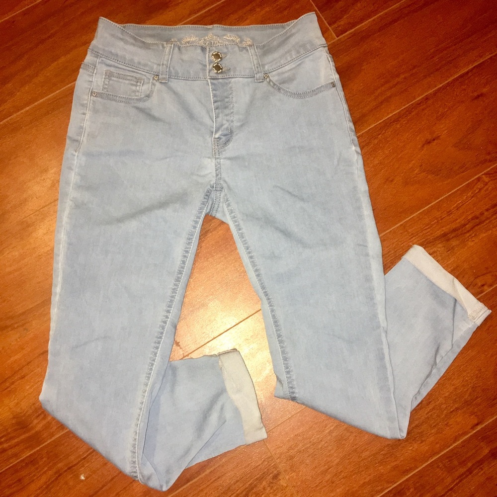 Wax Jeans Light Blue High Waist Skinny Jeans Pants